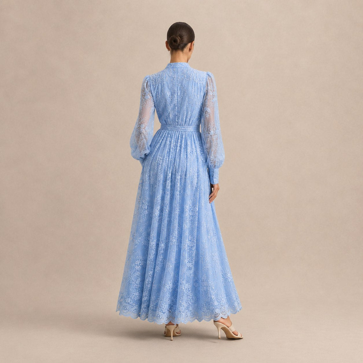 Lace Long Sleeve Maxi Dress
