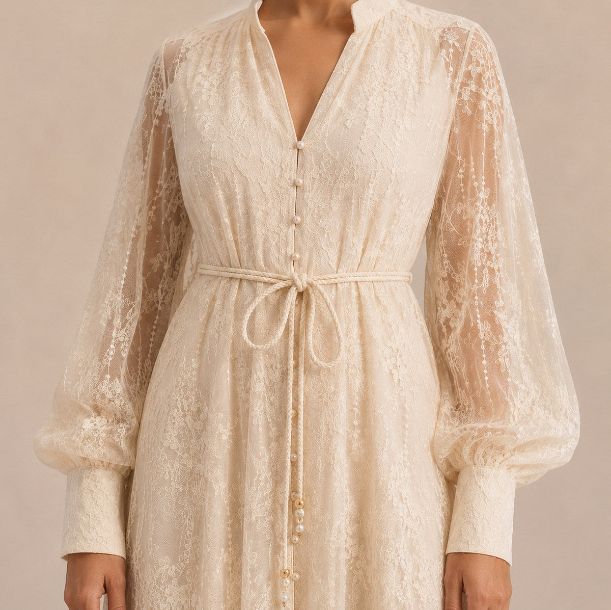 Lace Long Sleeve Maxi Dress
