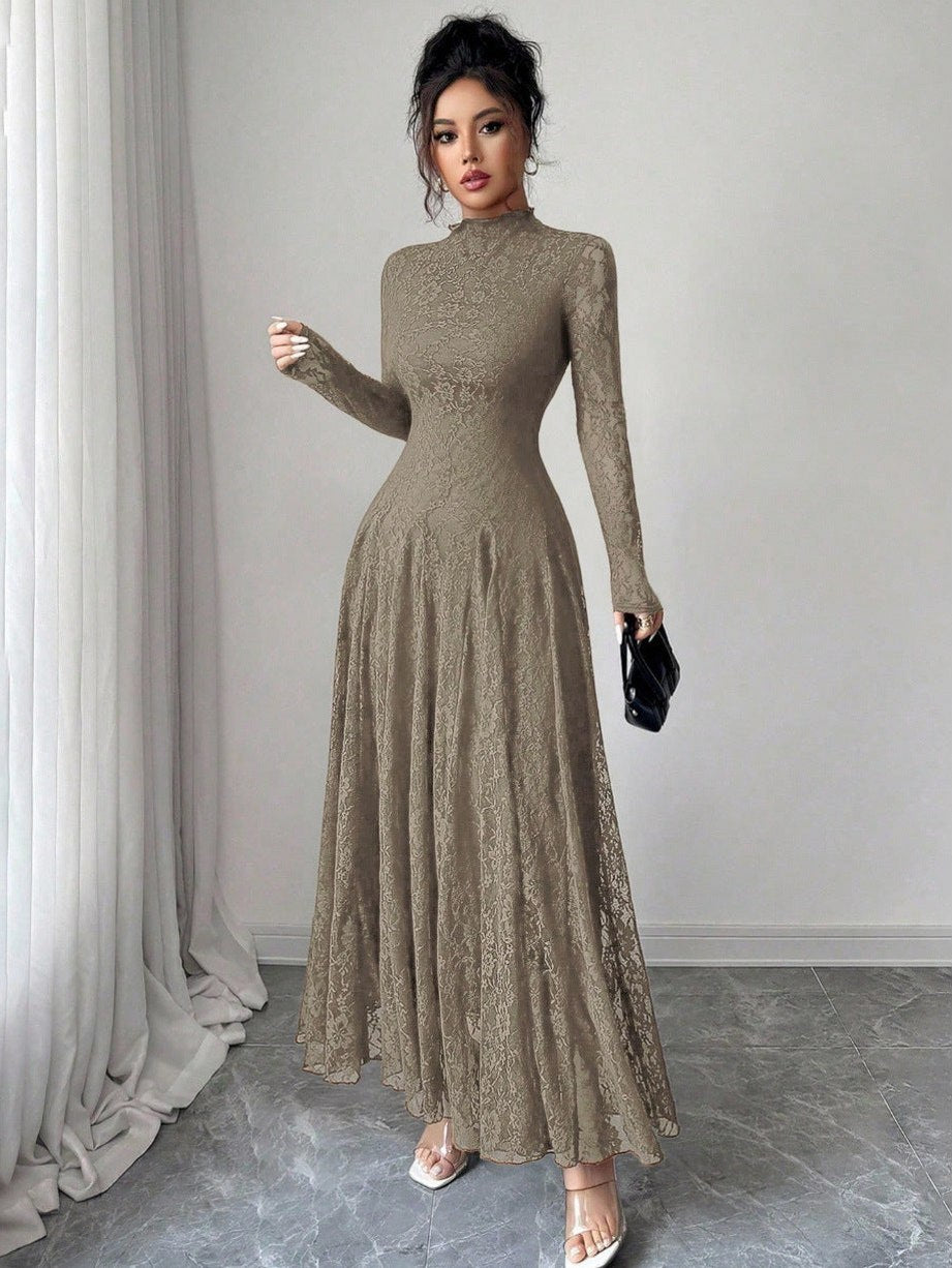 Lace Long Sleeve Maxi Dress