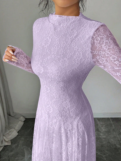 Lace Long Sleeve Maxi Dress