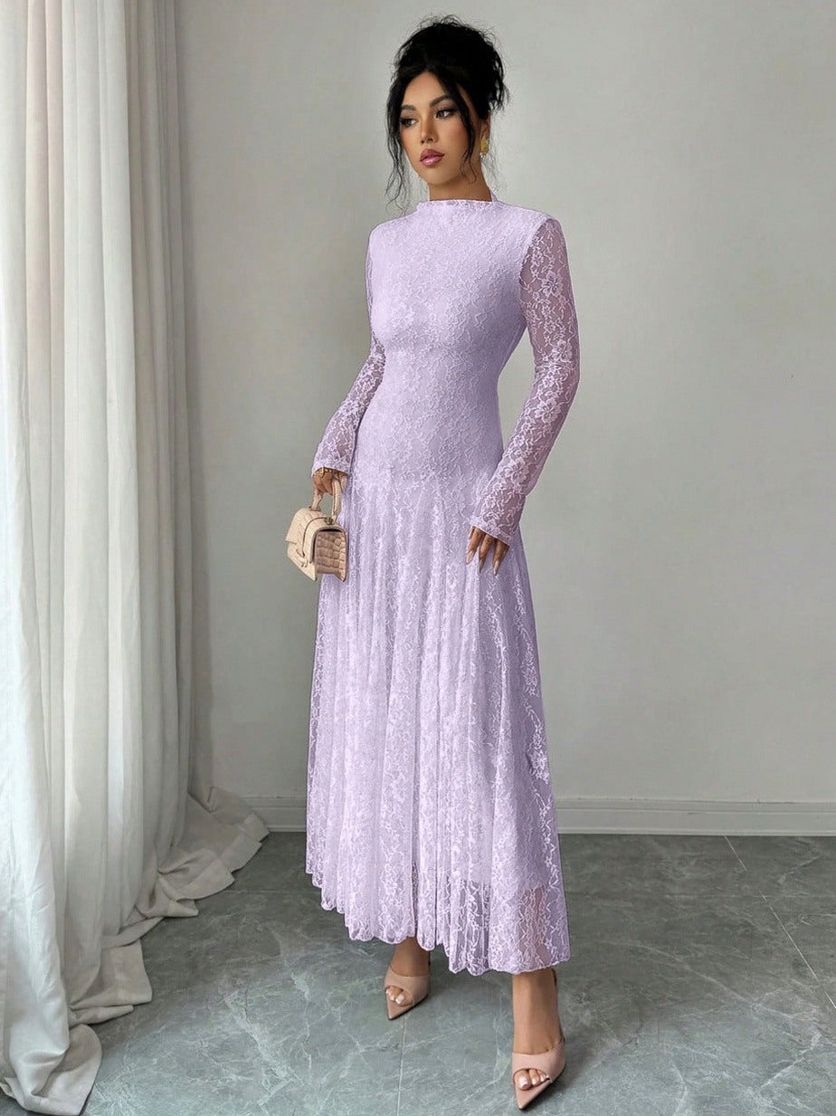 Lace Long Sleeve Maxi Dress