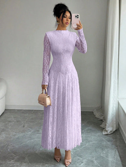Lace Long Sleeve Maxi Dress