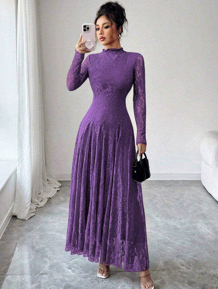Lace Long Sleeve Maxi Dress