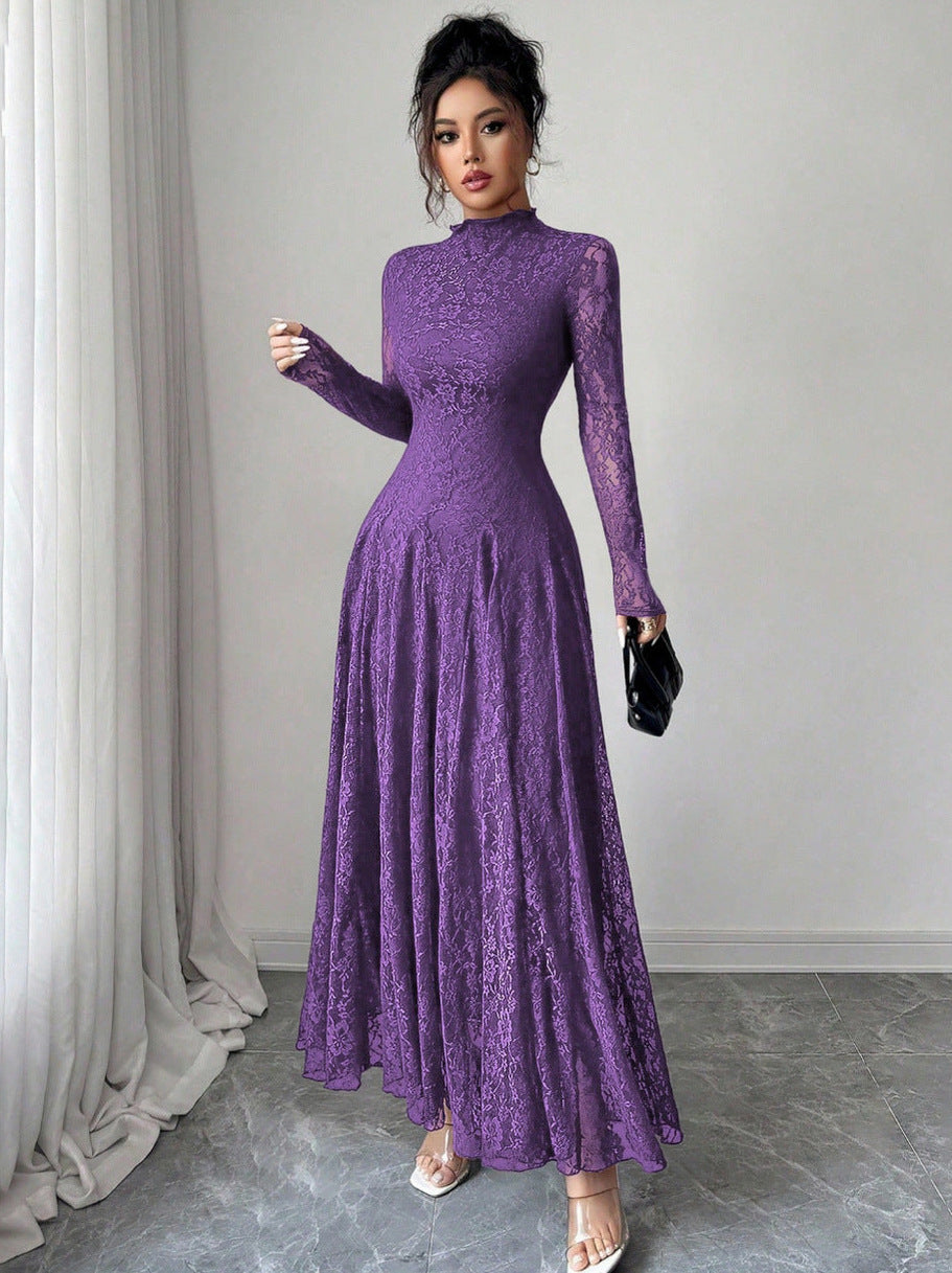 Lace Long Sleeve Maxi Dress
