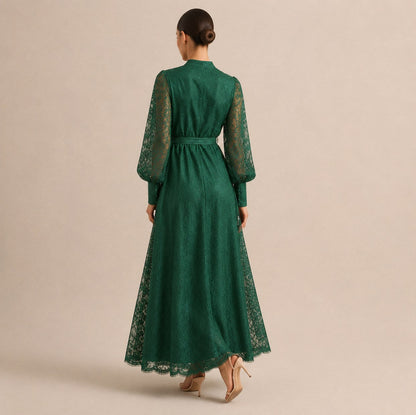 Lace Long Sleeve Maxi Dress
