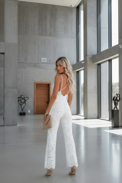Lace Wide Leg Jumpsuit