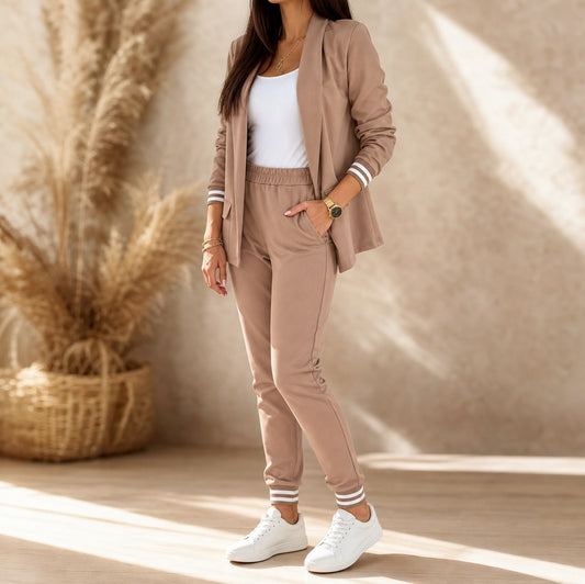 Long Sleeve Blazer Jogger Two Piece Set