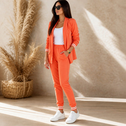 Long Sleeve Blazer Jogger Two Piece Set