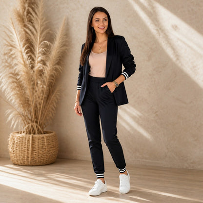 Long Sleeve Blazer Jogger Two Piece Set