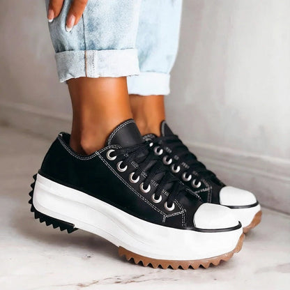Lug Sole Platform Lace Up Sneakers