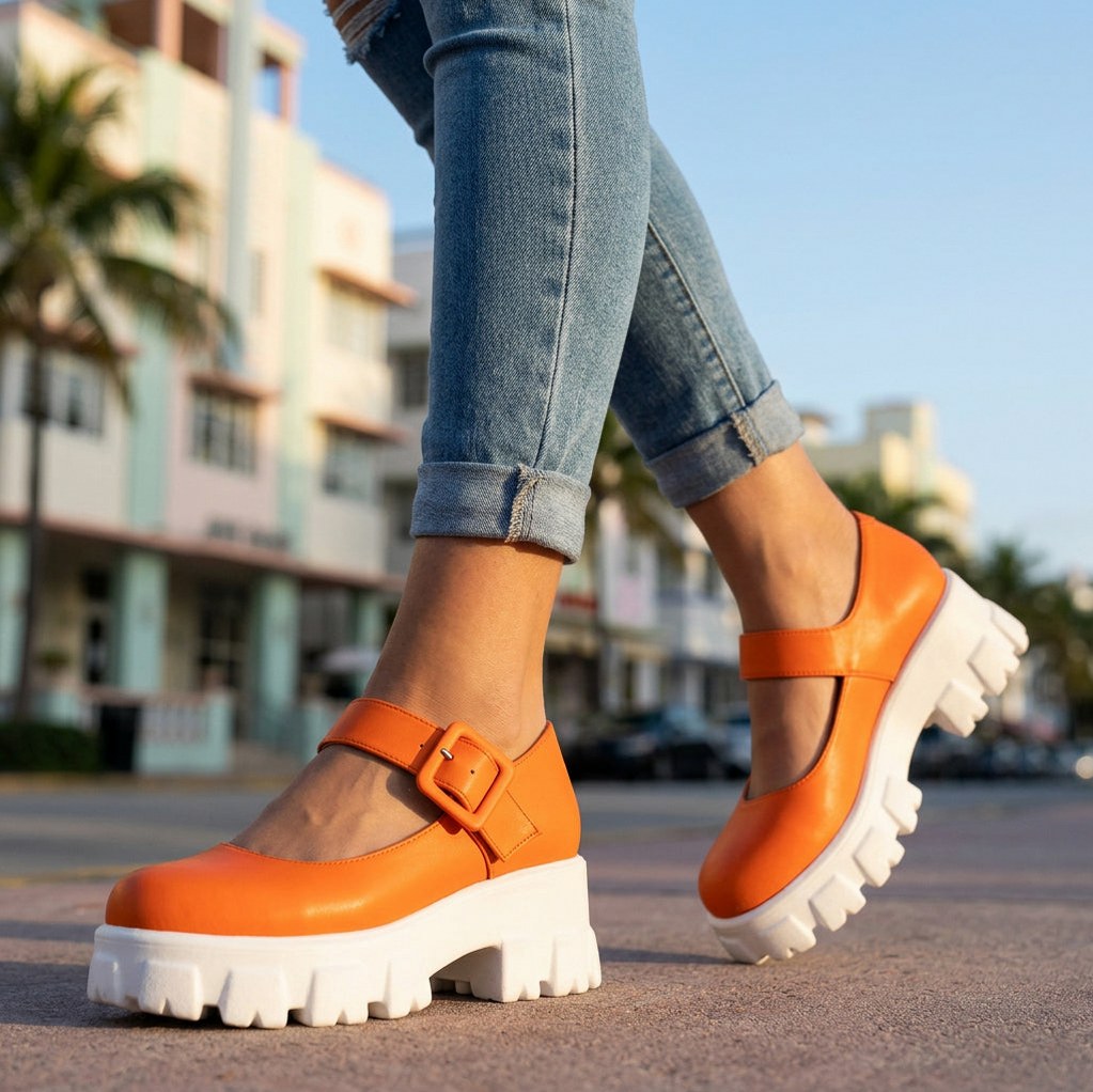 Platform Lug Sole Mary Janes