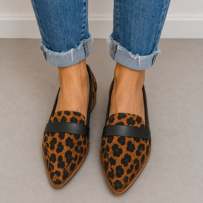 Pointed Toe Suede Loafers