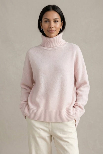 Relaxed Knit Turtleneck Sweater