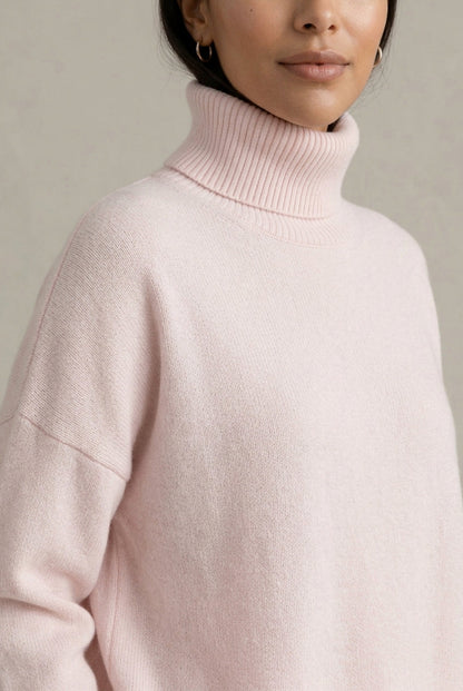 Relaxed Knit Turtleneck Sweater