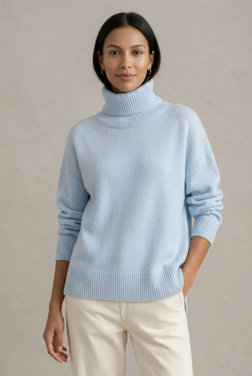 Relaxed Knit Turtleneck Sweater