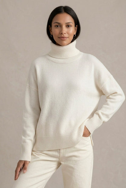 Relaxed Knit Turtleneck Sweater