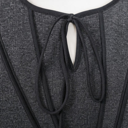 Ribbed Knit Long Sleeve Peplum Sweater