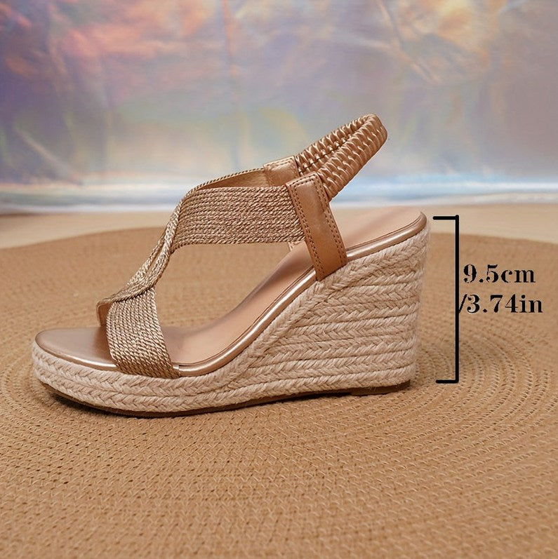 Strappy Wedge Slingback Espadrilles