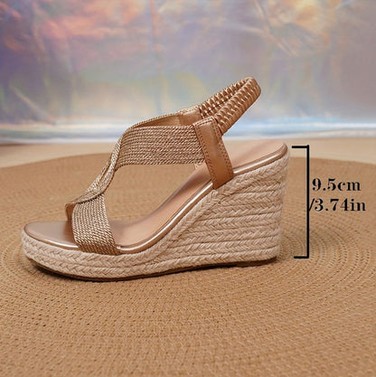 Strappy Wedge Slingback Espadrilles