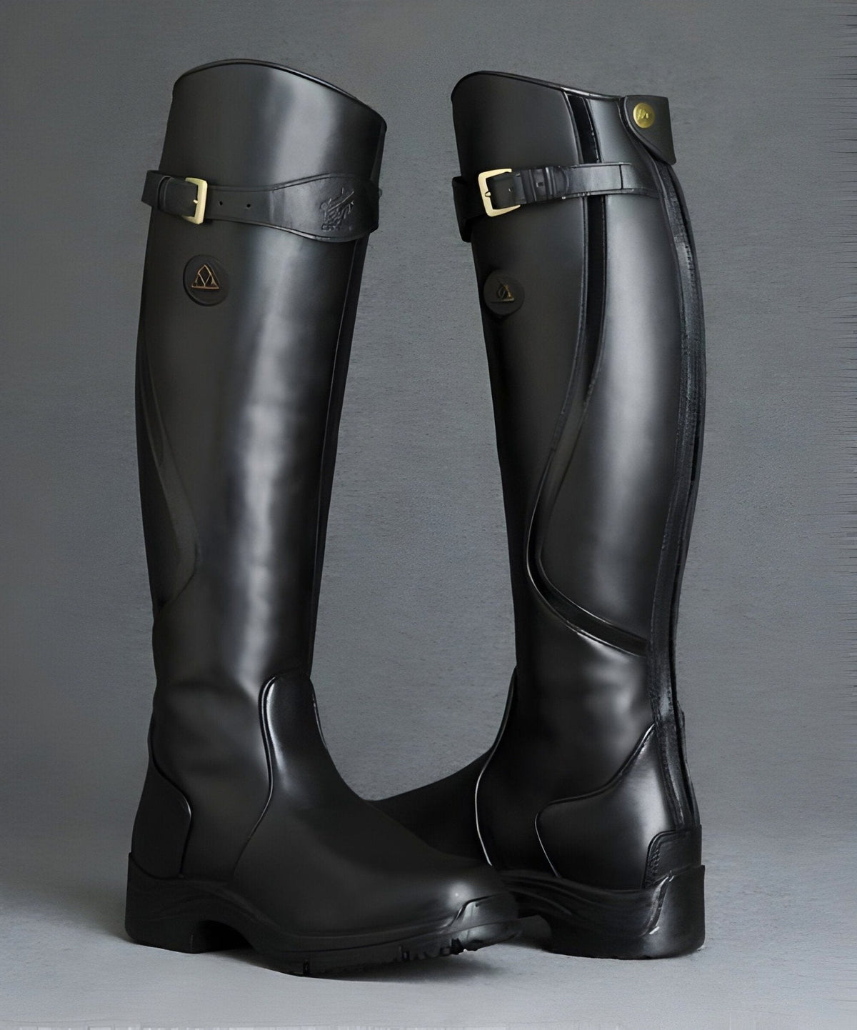 Suede Lug Sole Riding Boots