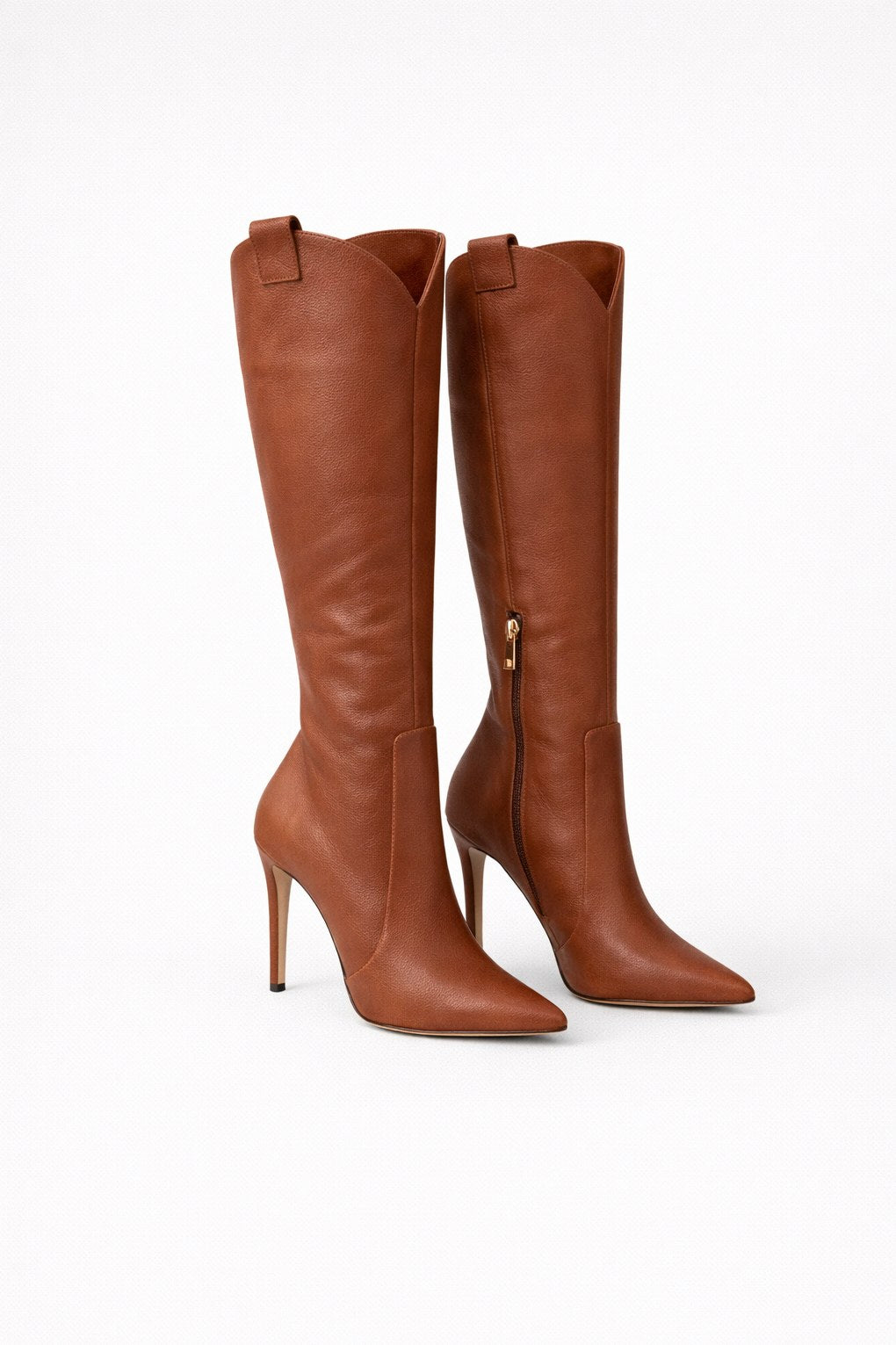 Suede Pointed Toe Knee High Boots