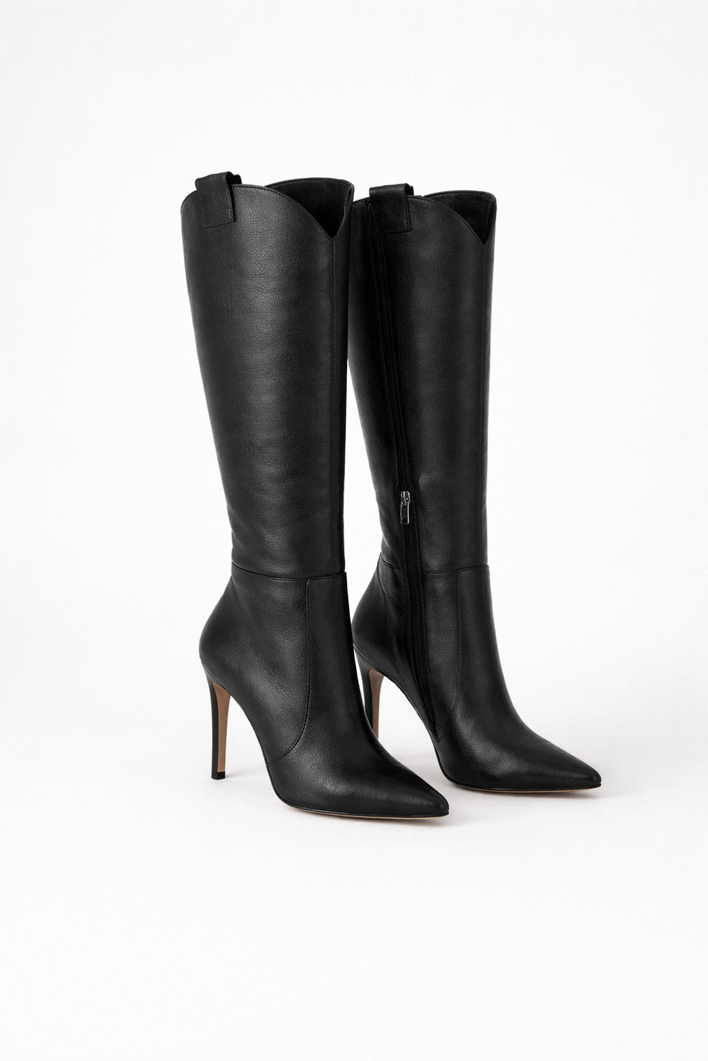Suede Pointed Toe Knee High Boots