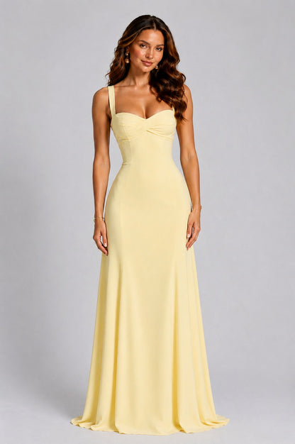 Sweetheart Twist Front Maxi Dress