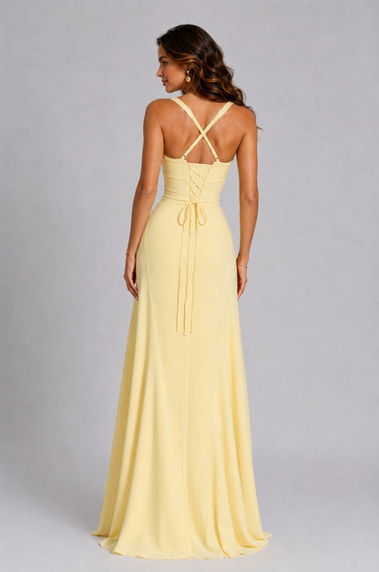 Sweetheart Twist Front Maxi Dress