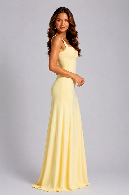 Sweetheart Twist Front Maxi Dress
