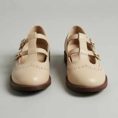 T Strap Buckle Flat Mary Janes