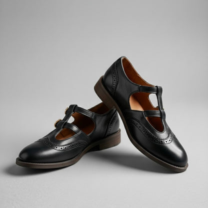 T Strap Buckle Flat Mary Janes