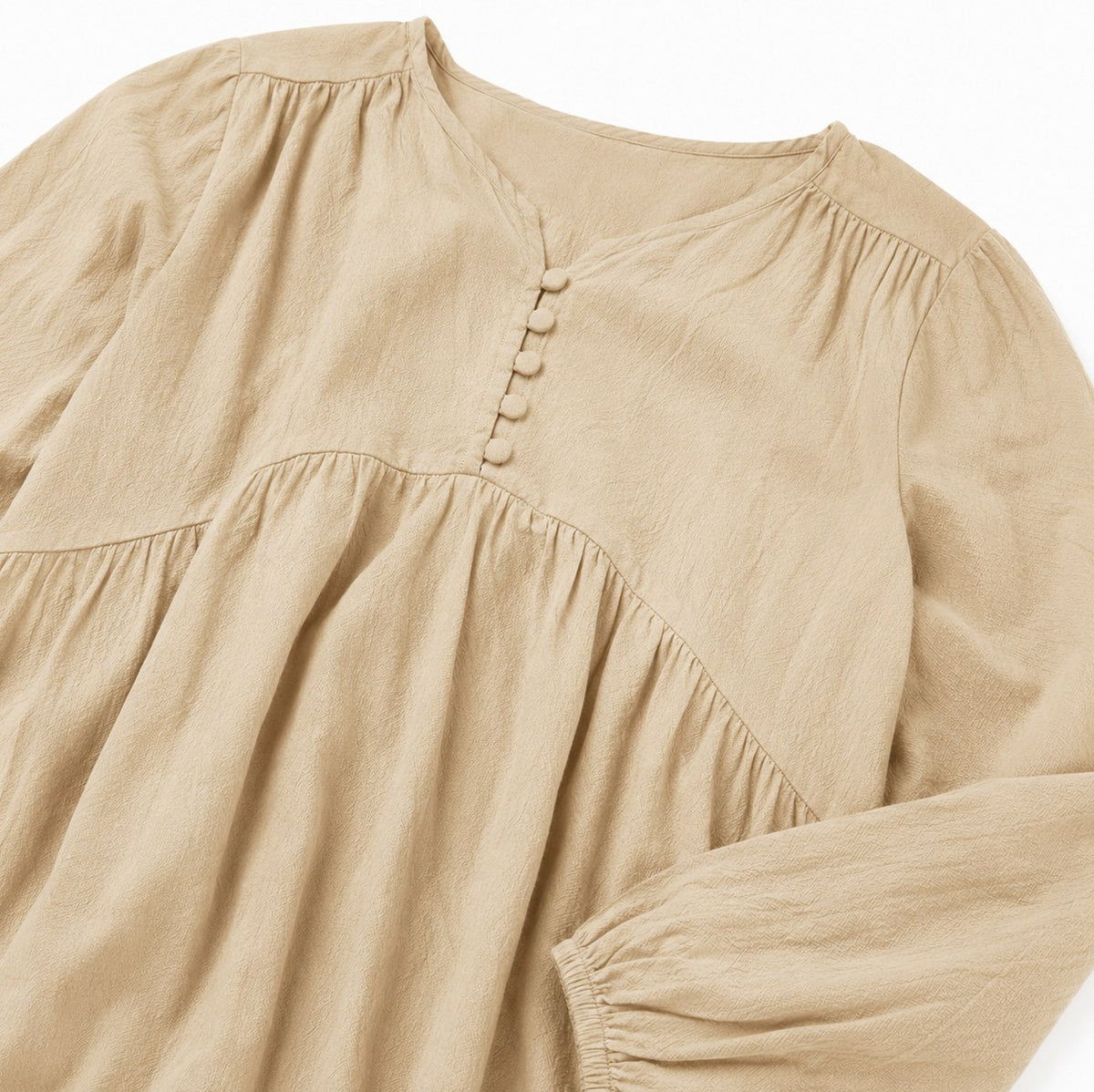 Tiered Long Sleeve Maxi Dress