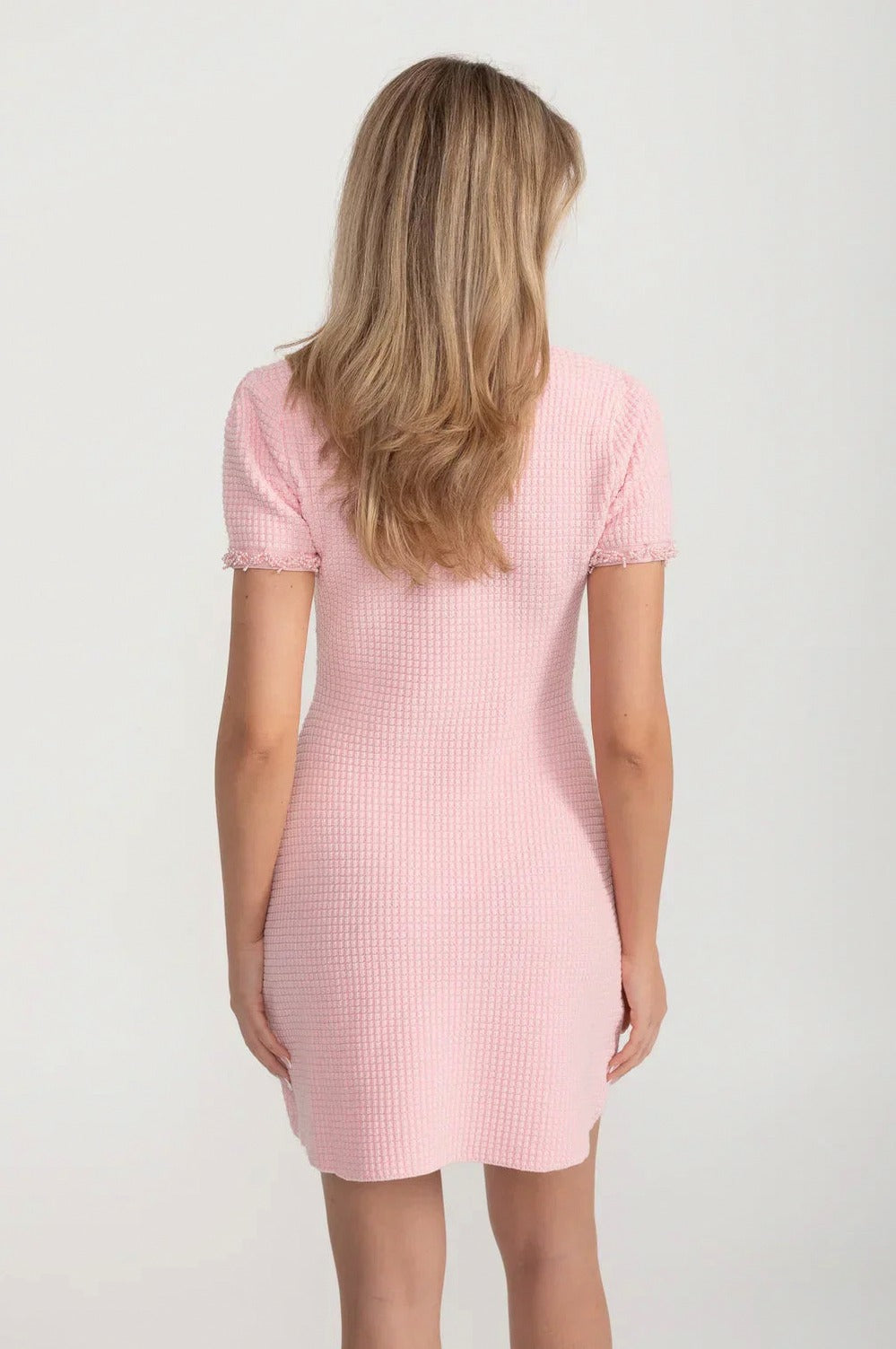 Tweed Fringe Shift Mini Dress