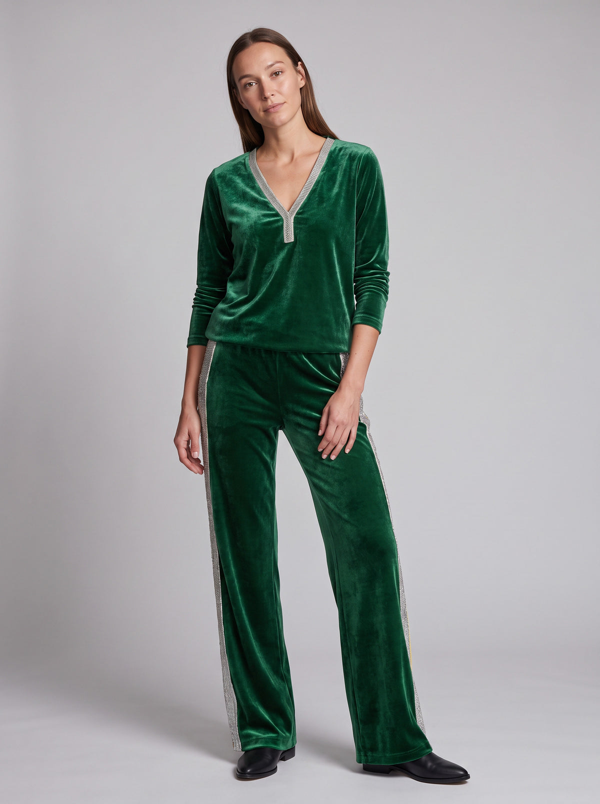 Velvet Long Sleeve Two Piece Set