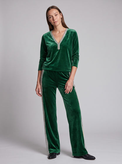 Velvet Long Sleeve Two Piece Set