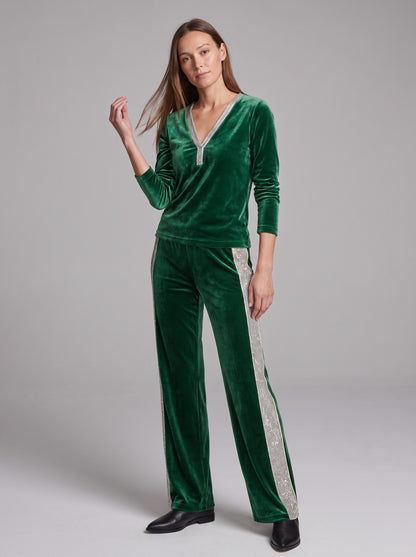 Velvet Long Sleeve Two Piece Set
