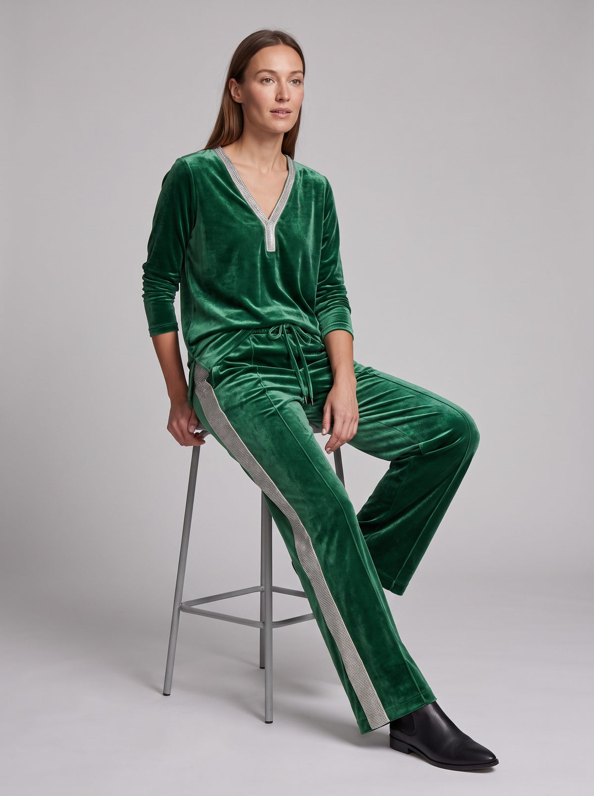 Velvet Long Sleeve Two Piece Set
