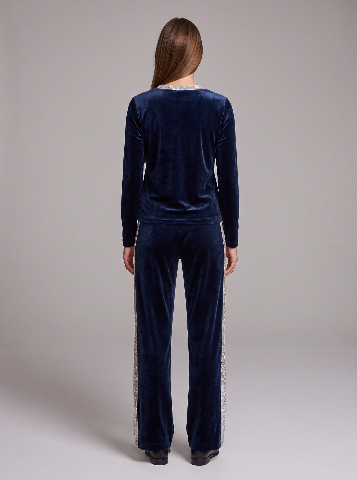 Velvet Long Sleeve Two Piece Set
