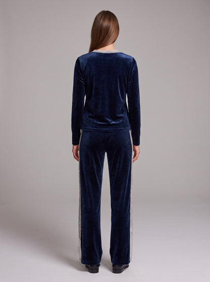 Velvet Long Sleeve Two Piece Set