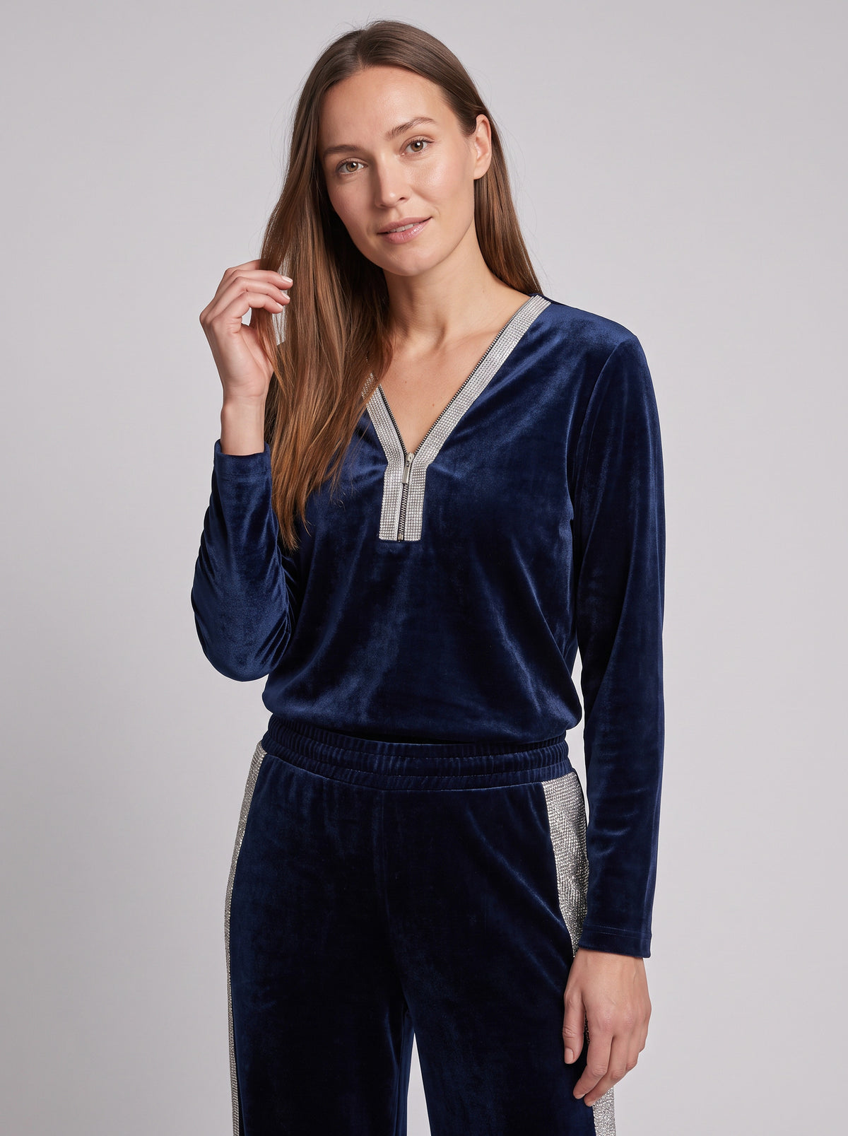 Velvet Long Sleeve Two Piece Set