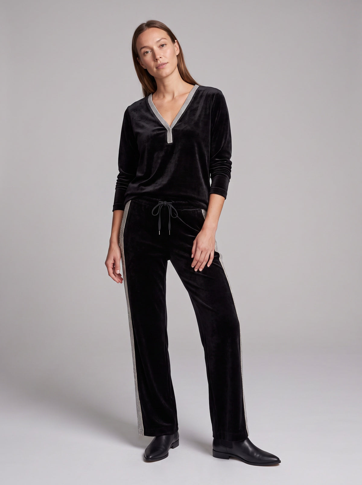 Velvet Long Sleeve Two Piece Set