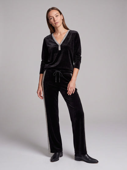 Velvet Long Sleeve Two Piece Set